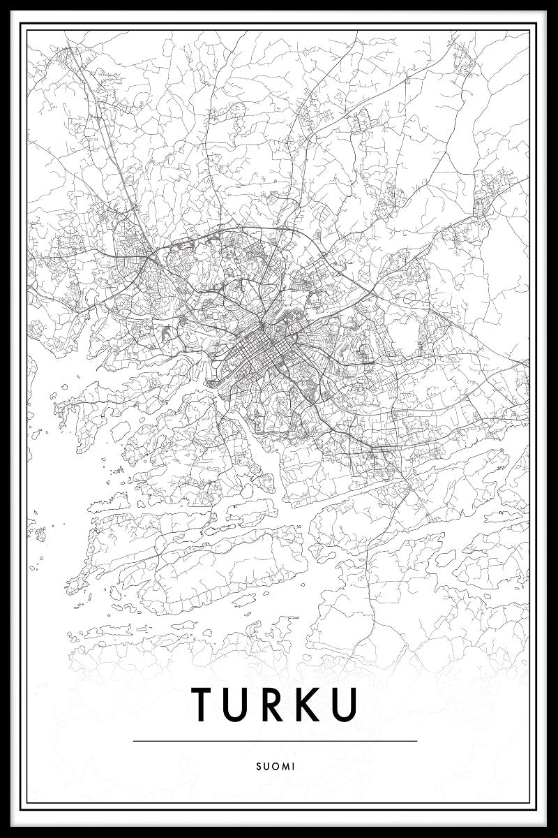 Turku Finland Map juliste-pp
