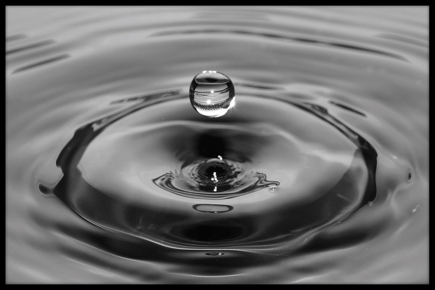 Black & White Water Waves juliste