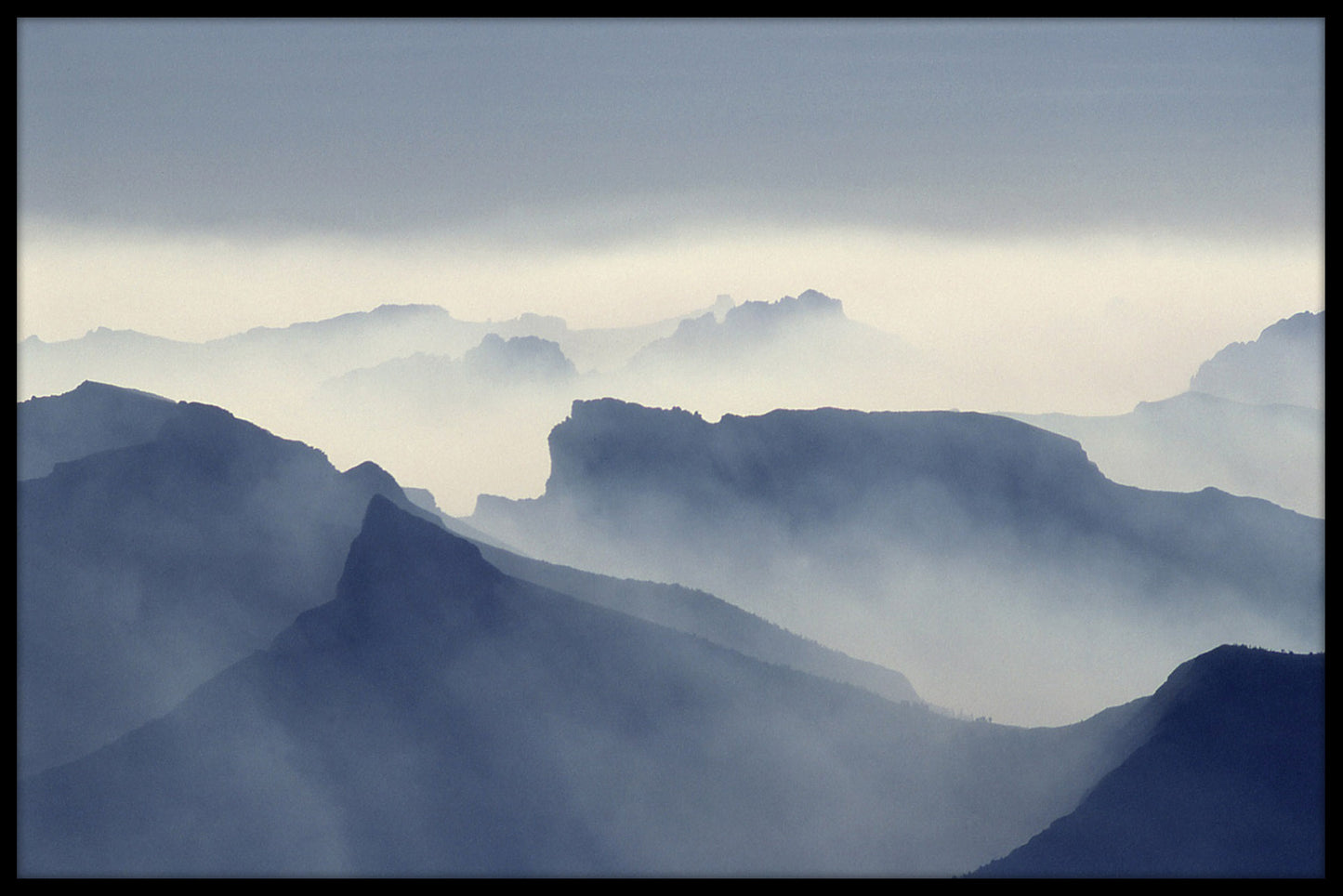 Misty Mountains With Sunrays juliste