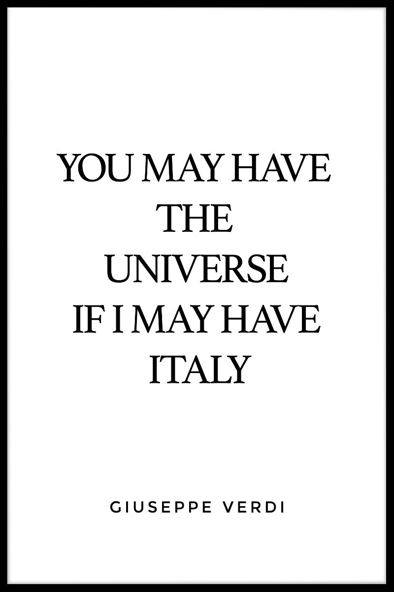 You May Have The Universe juliste