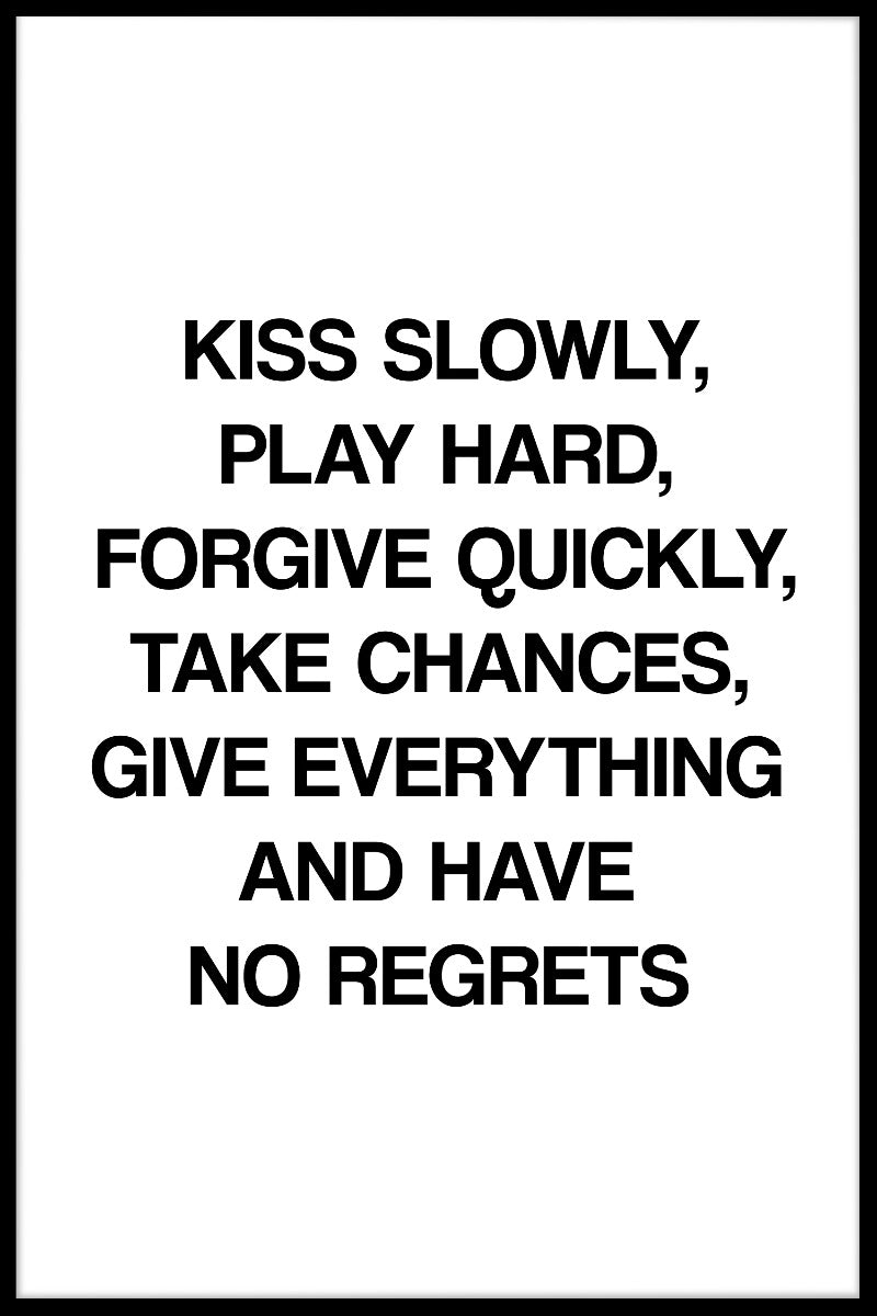 Kiss Slowly, Play Hard juliste