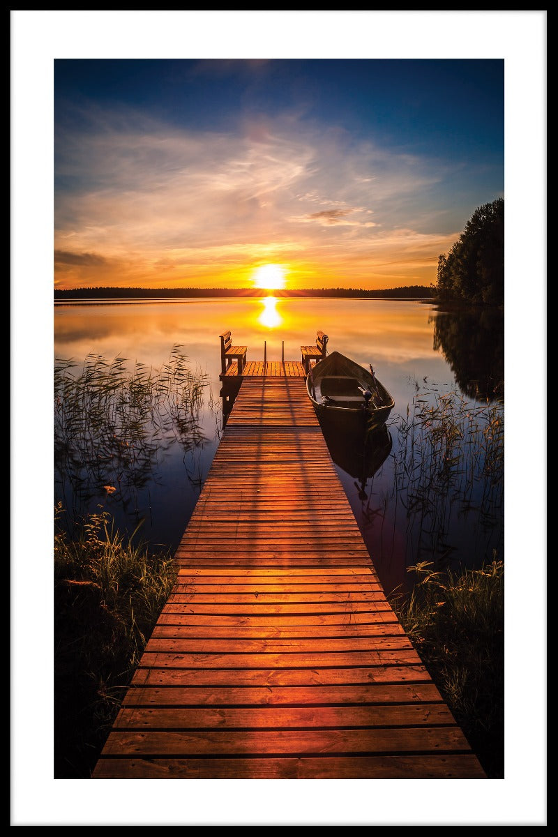 Pier Sunset Finland juliste
