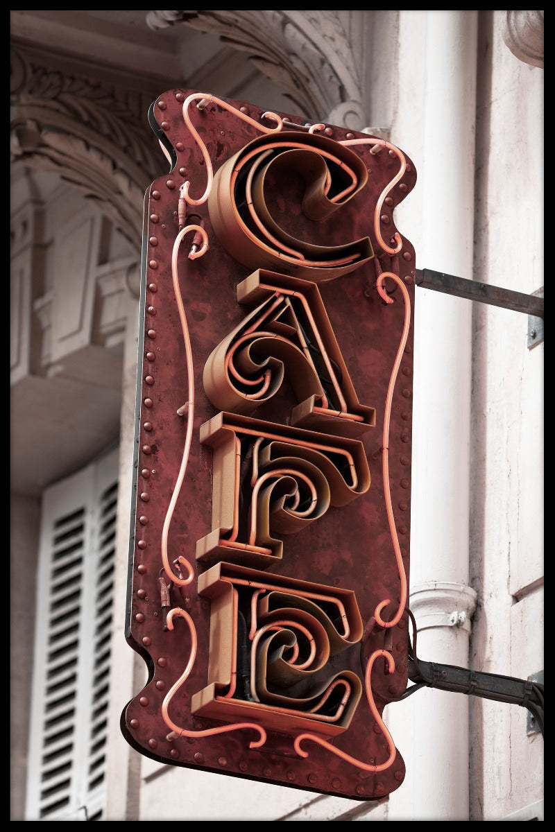 Cafe Sign Paris juliste