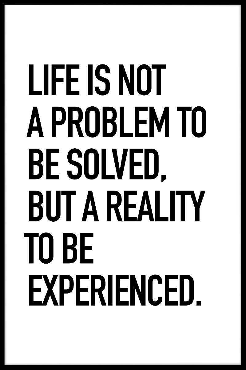 Life Is Not A Problem juliste