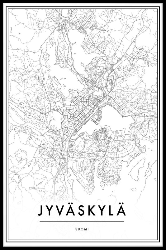 Jyväskylä Map juliste