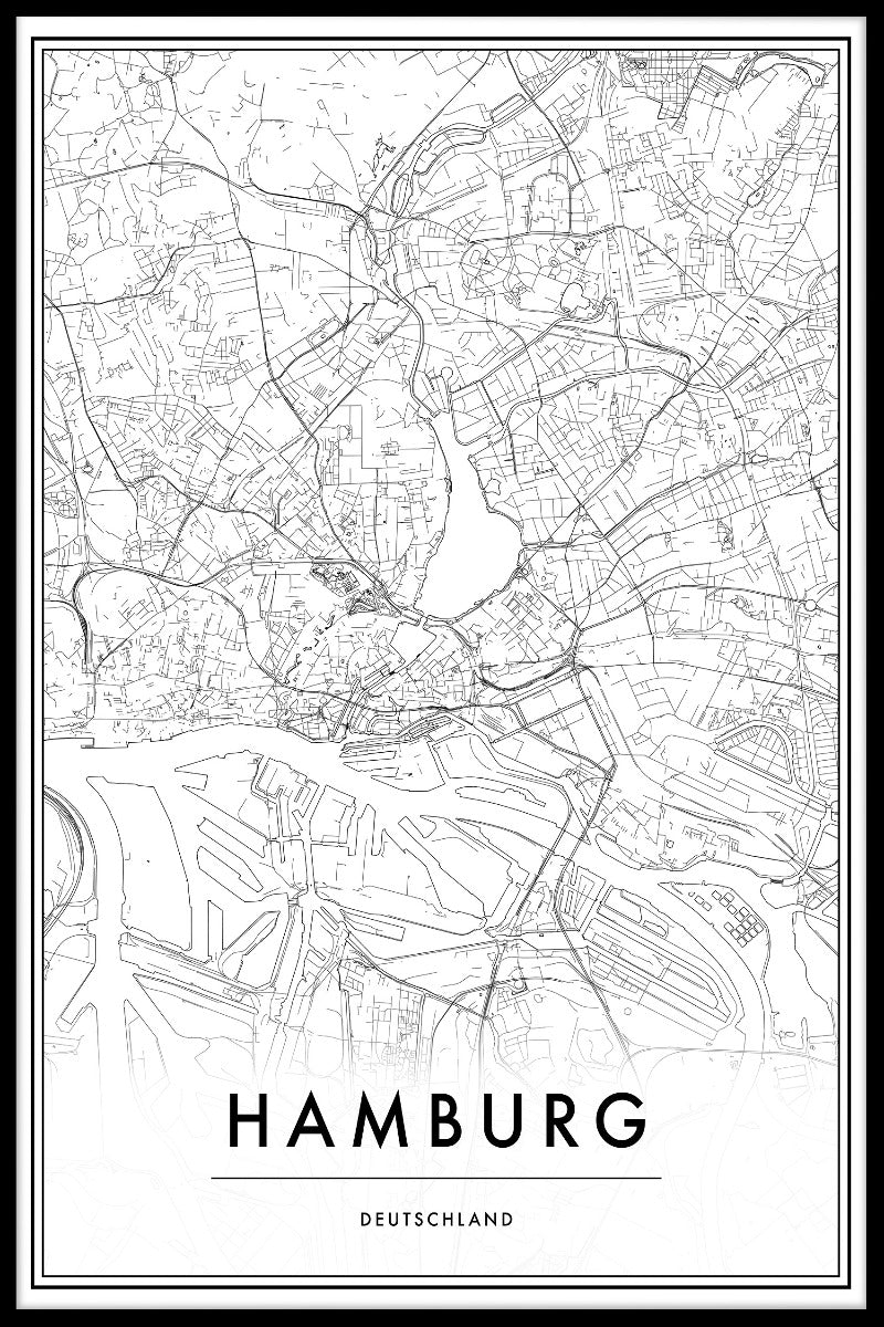 Hamburg Map juliste