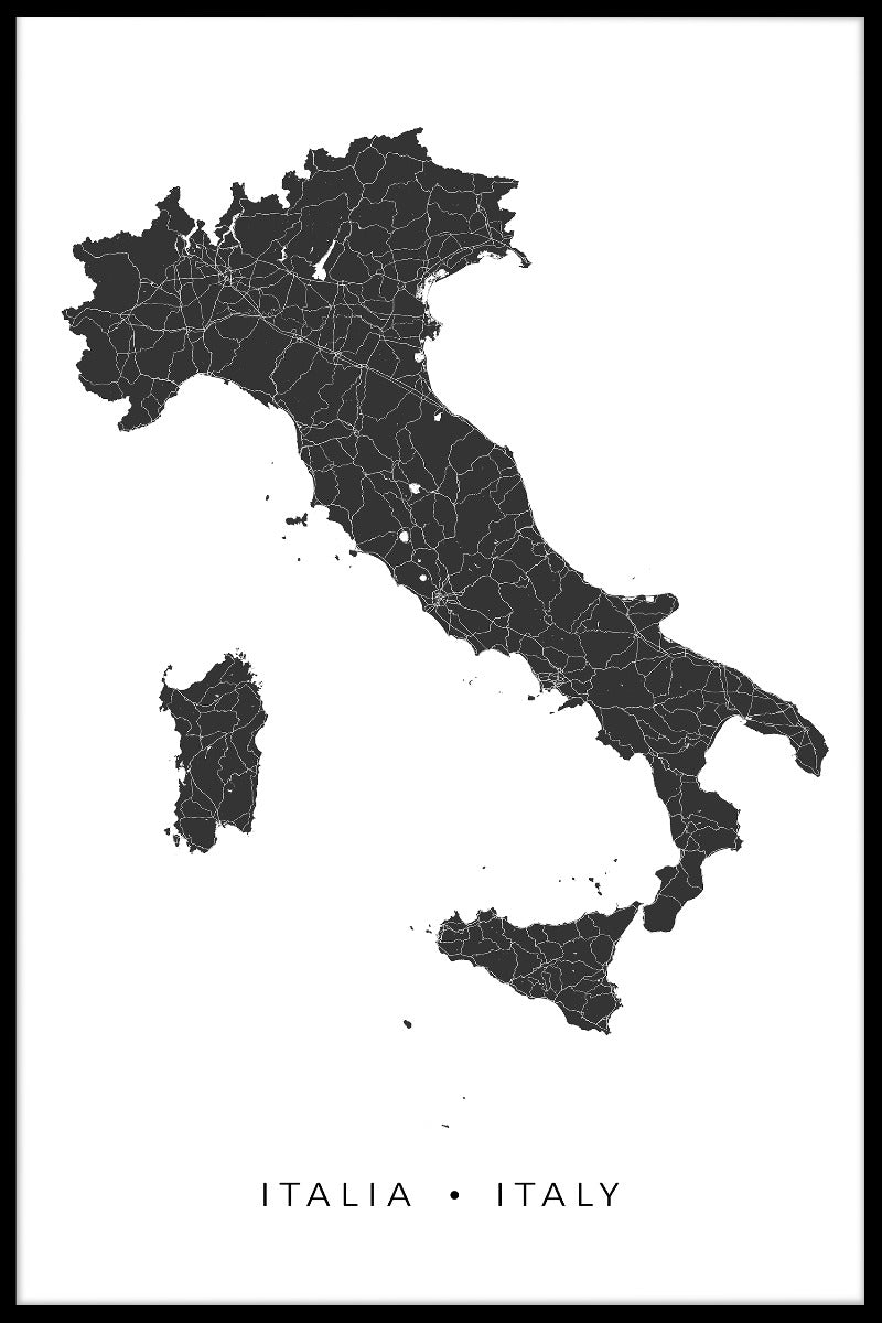 Italy Map N02 juliste-pp