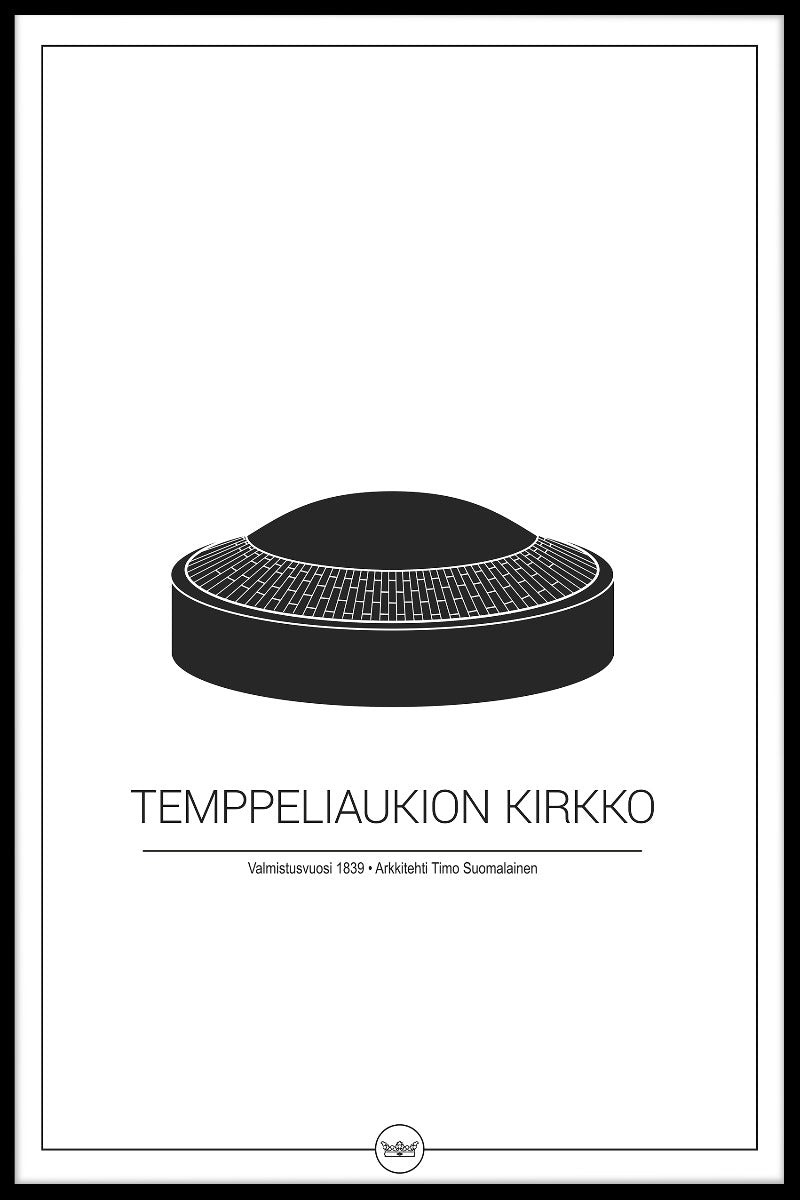 Temppeliaukio Church Helsinki juliste