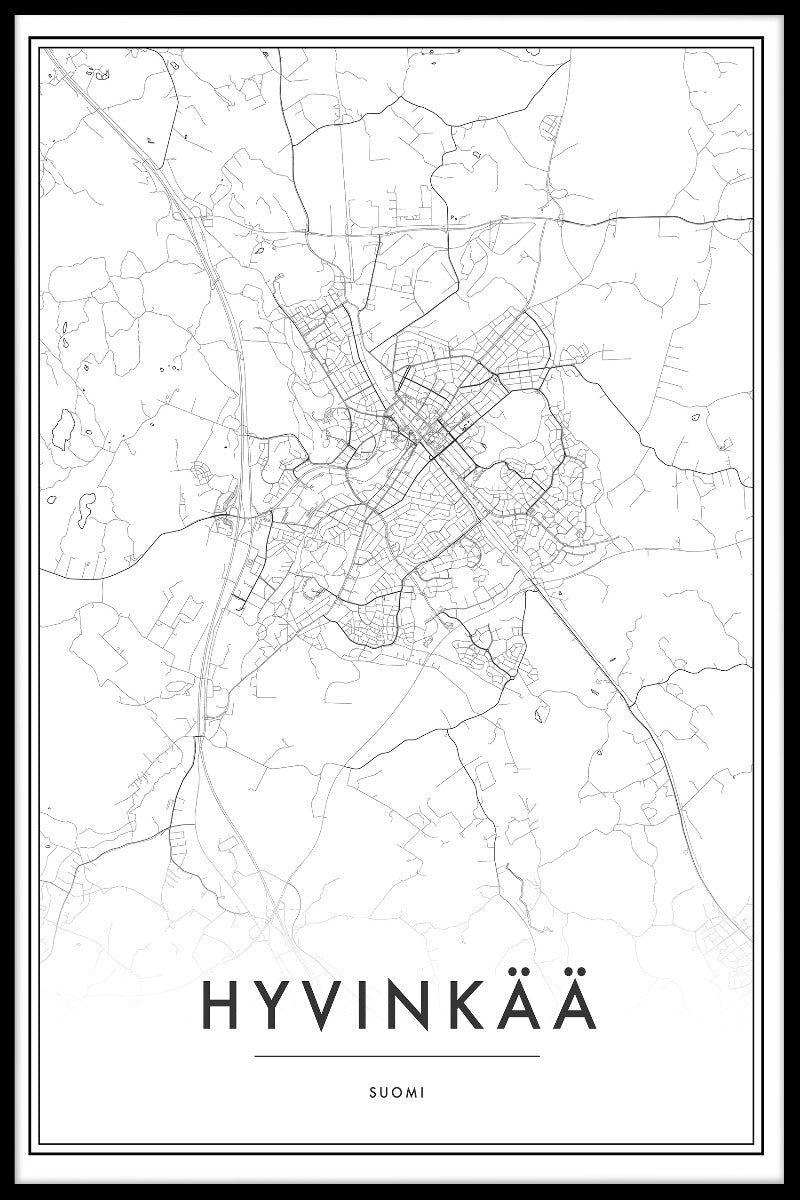 Hyvinkää Map juliste