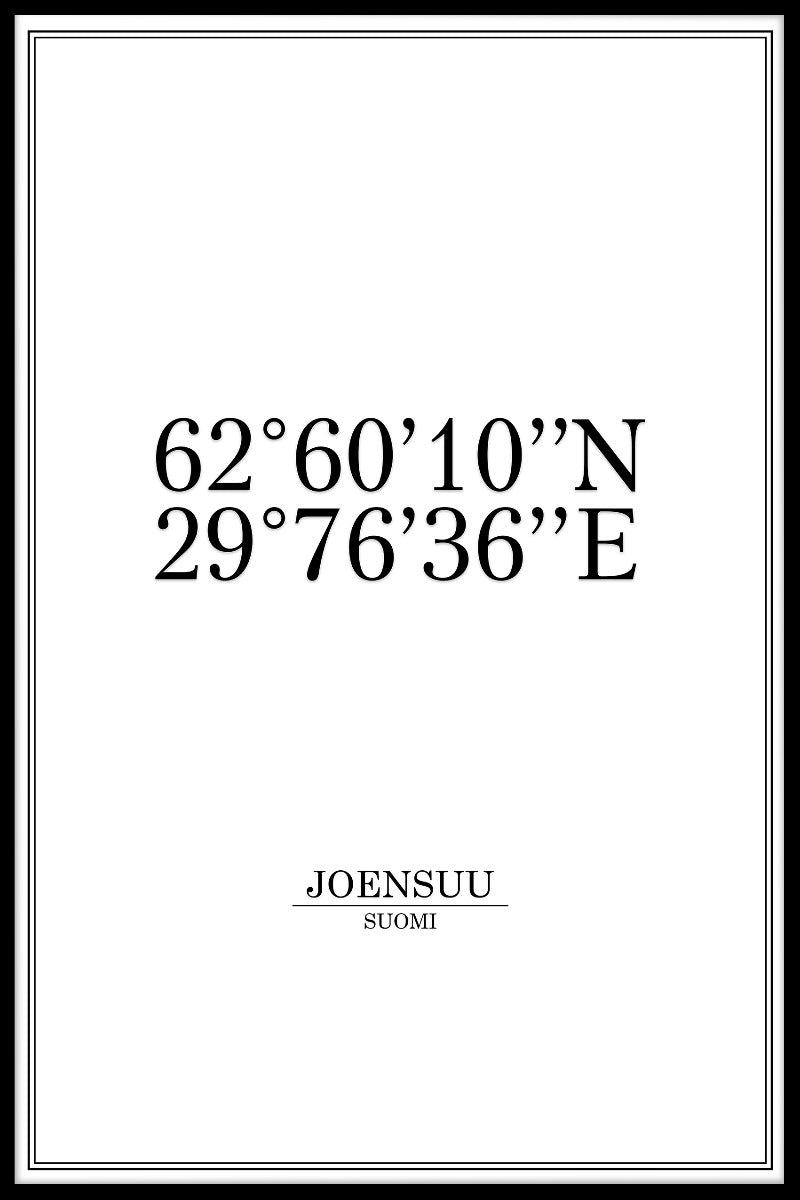 Joensuu Coordinates juliste
