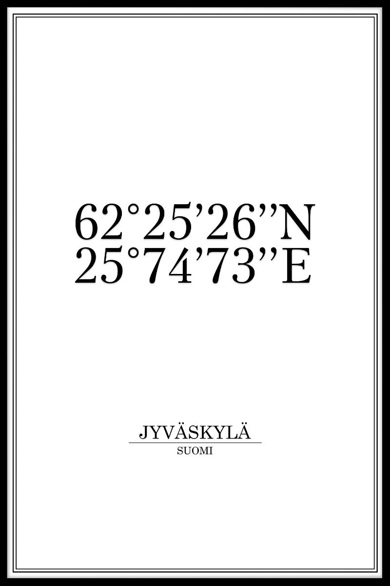 Jyväskylä Coordinates juliste