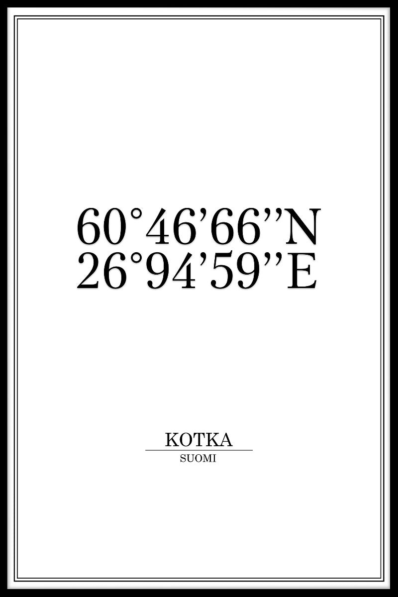 Kotka Coordinates juliste
