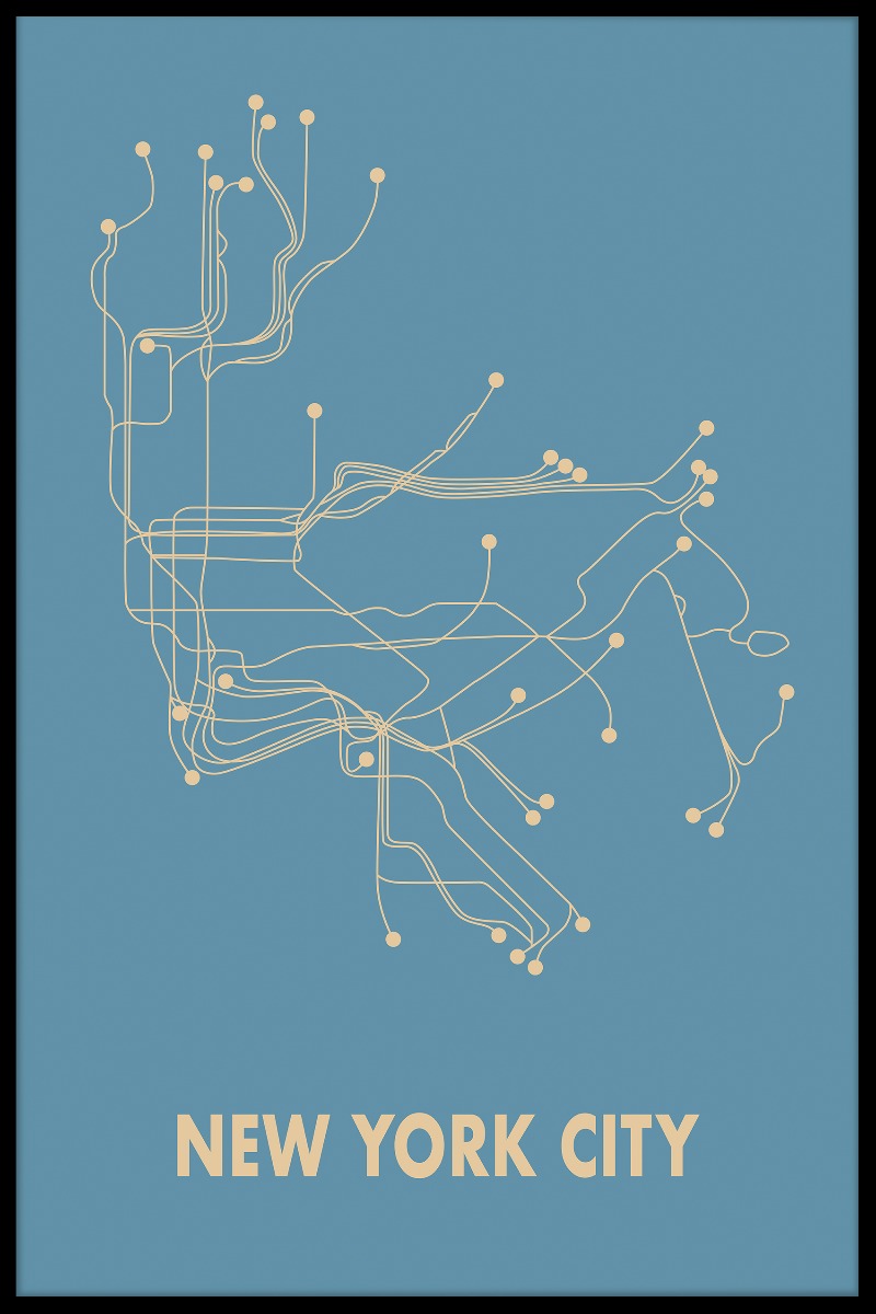 New York Metro Map juliste