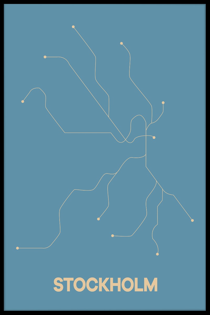 Stockholm Metro Map juliste