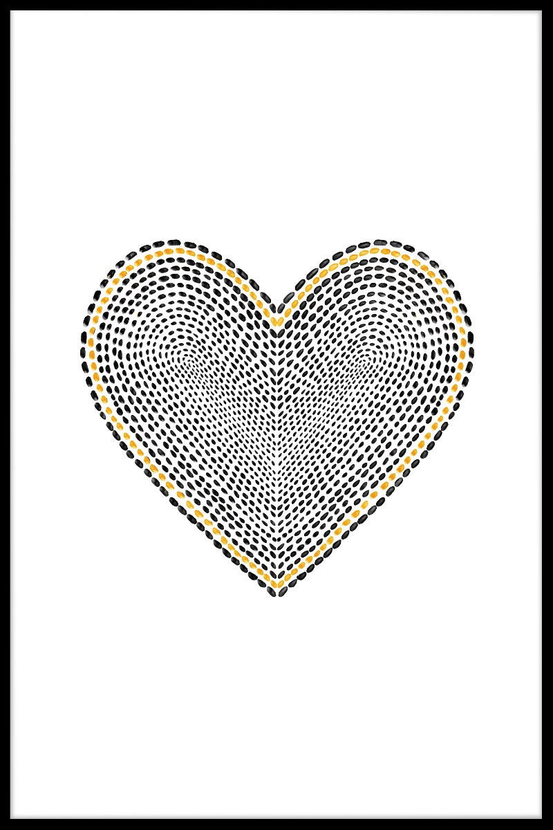 Gold and Black Heart juliste