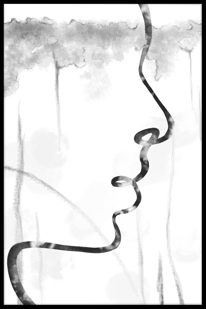 Abstract Face Line Art juliste-pp