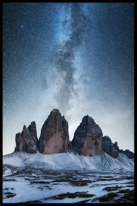 Dolomites And Milky Way juliste