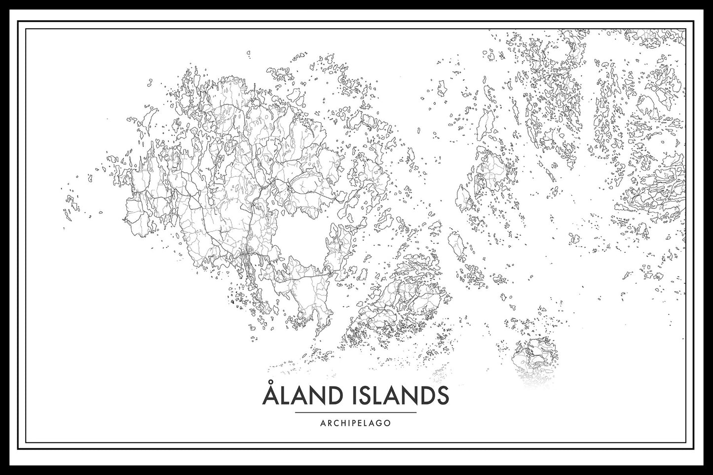 Åland Archipelago Map juliste