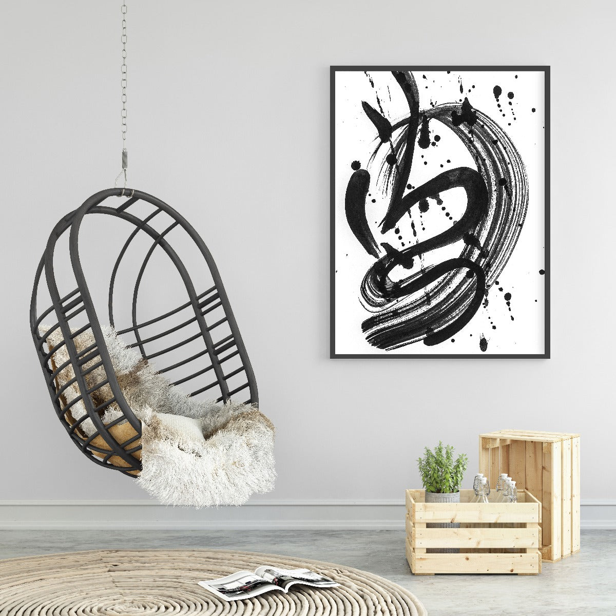 Abstract Brush Strokes juliste