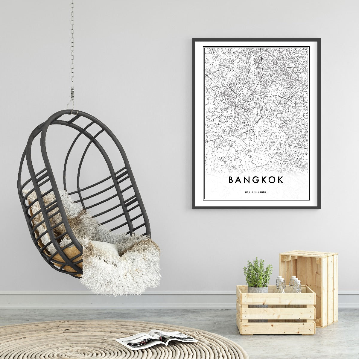 Bangkok Thailand Map juliste