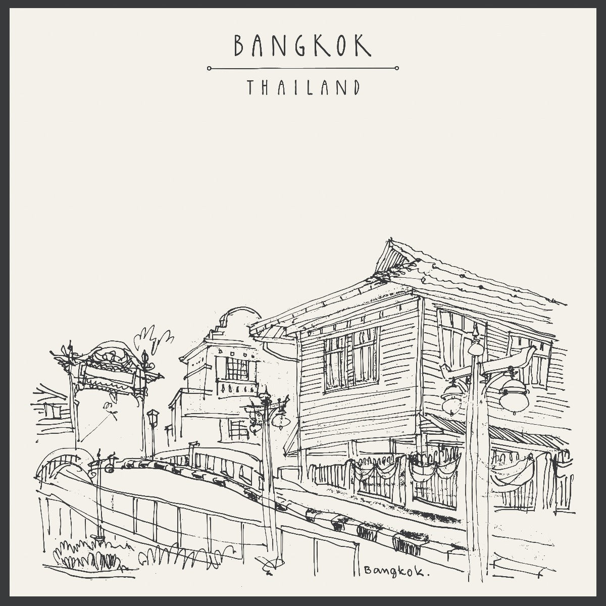 Bangkok Thailand Illustration N02 juliste