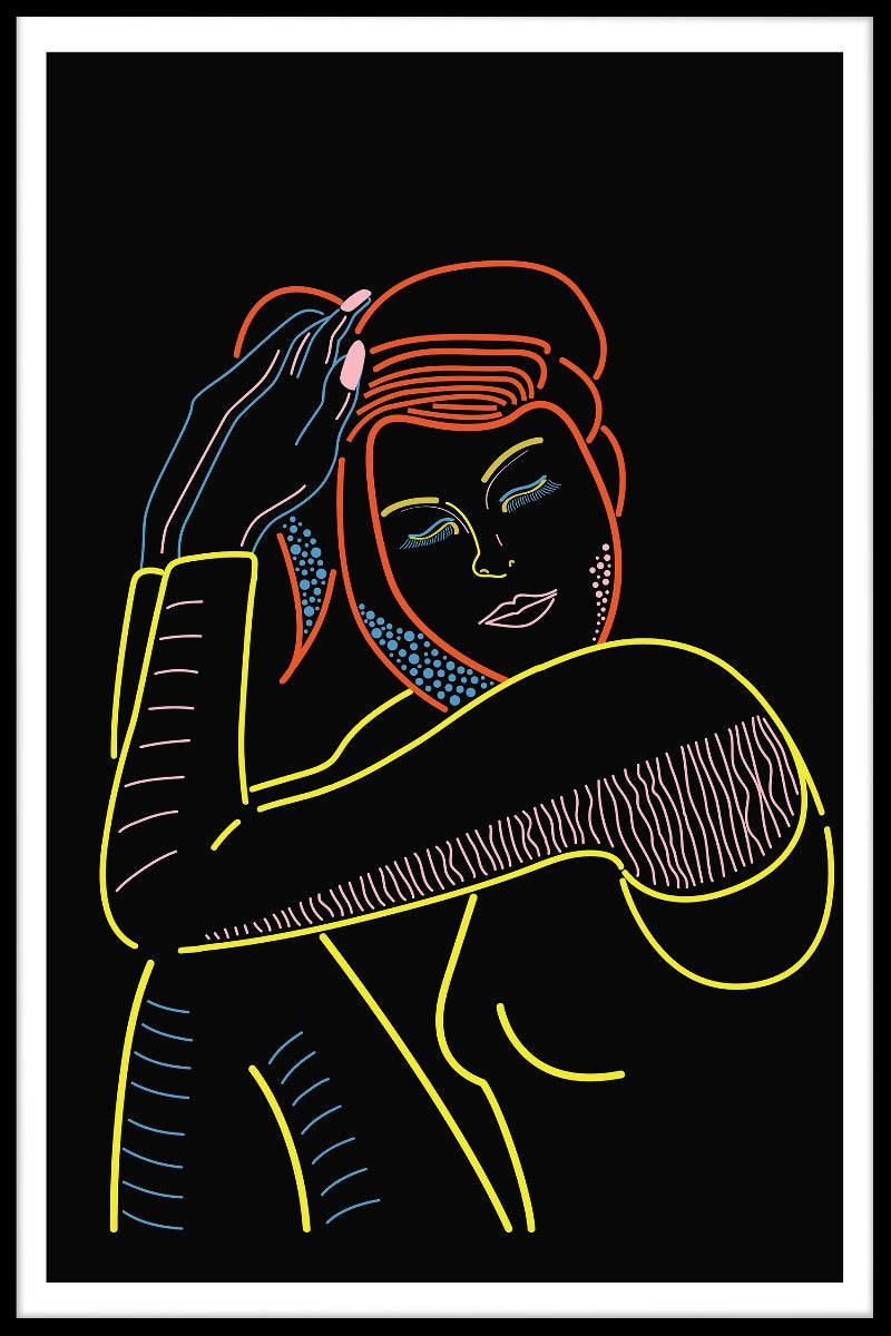 Woman Color Line Art juliste
