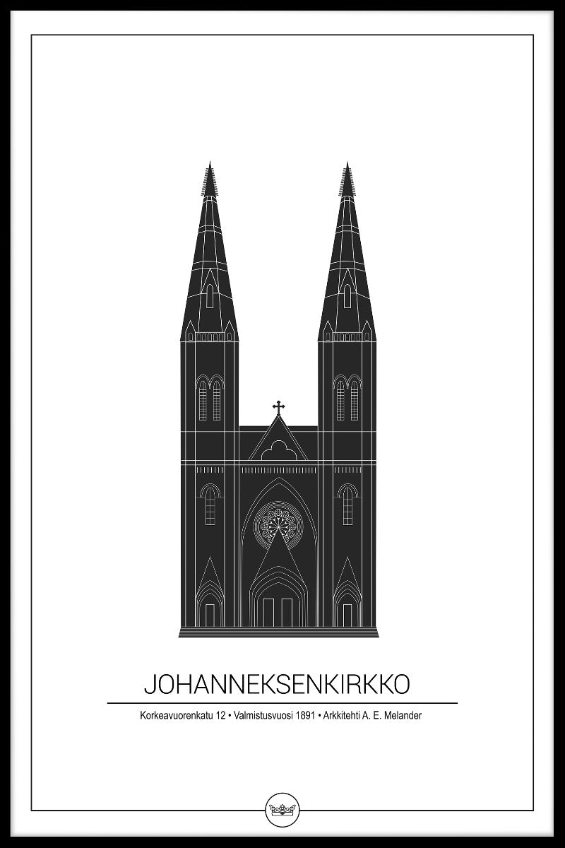 Johanneksenkirkko Helsinki juliste