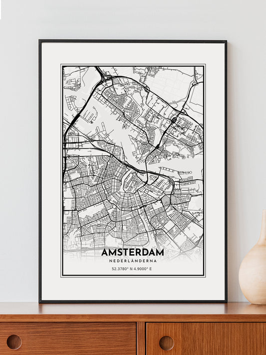 Amsterdam Map Juliste