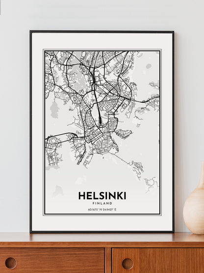 Helsinki Map Juliste