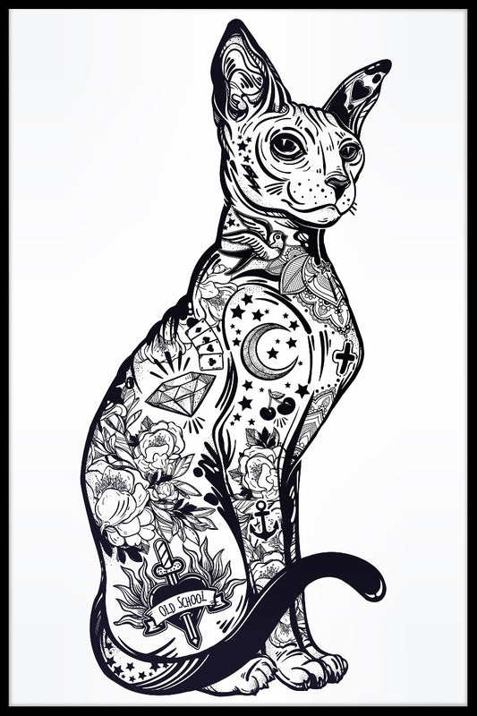 Cat Sphynx Illustration juliste
