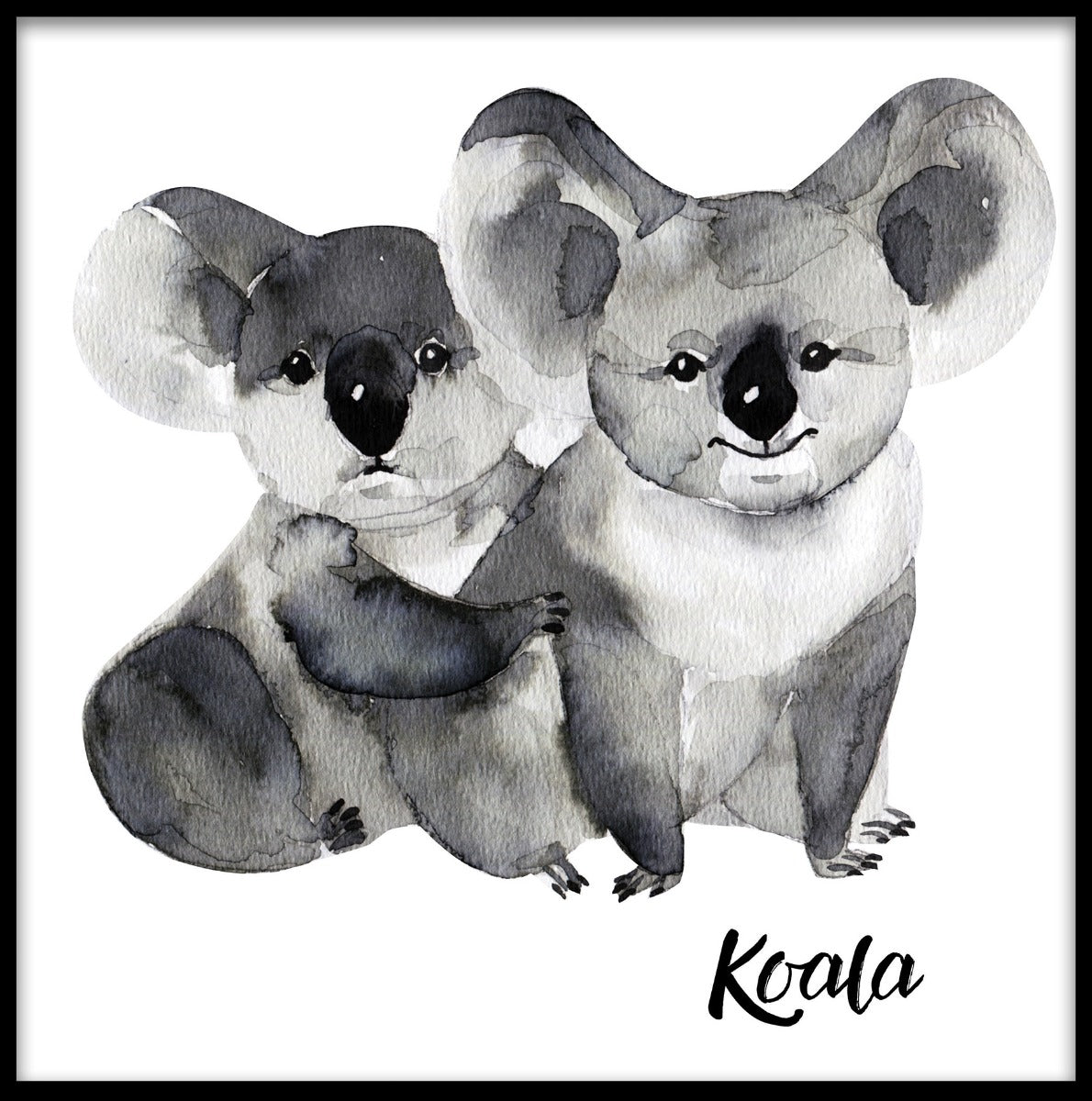 Koala Love Watercolor juliste