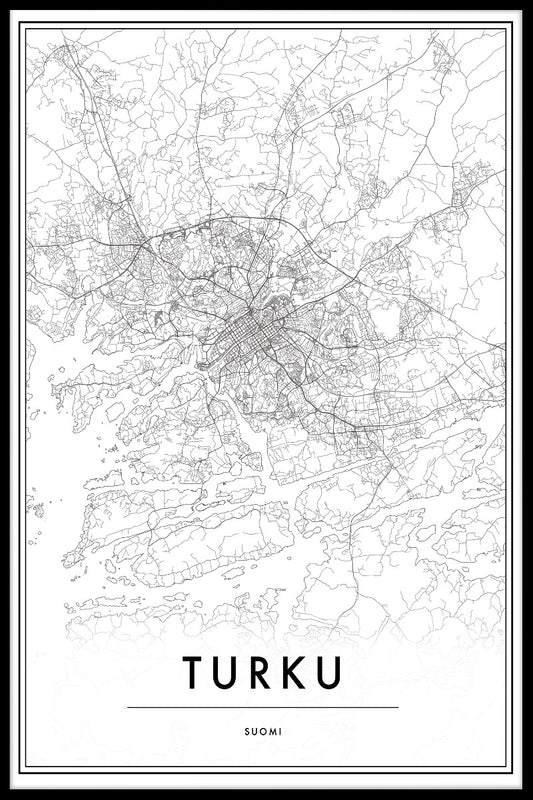 Turku Finland Map juliste-pp