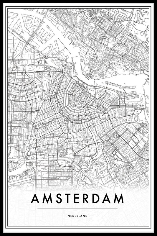 Amsterdam Netherlands Map juliste