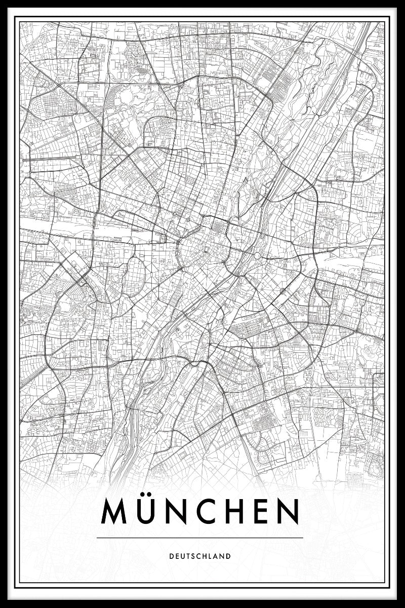 Munich Germany Map juliste
