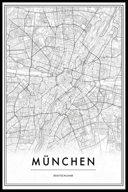 Munich Germany Map juliste