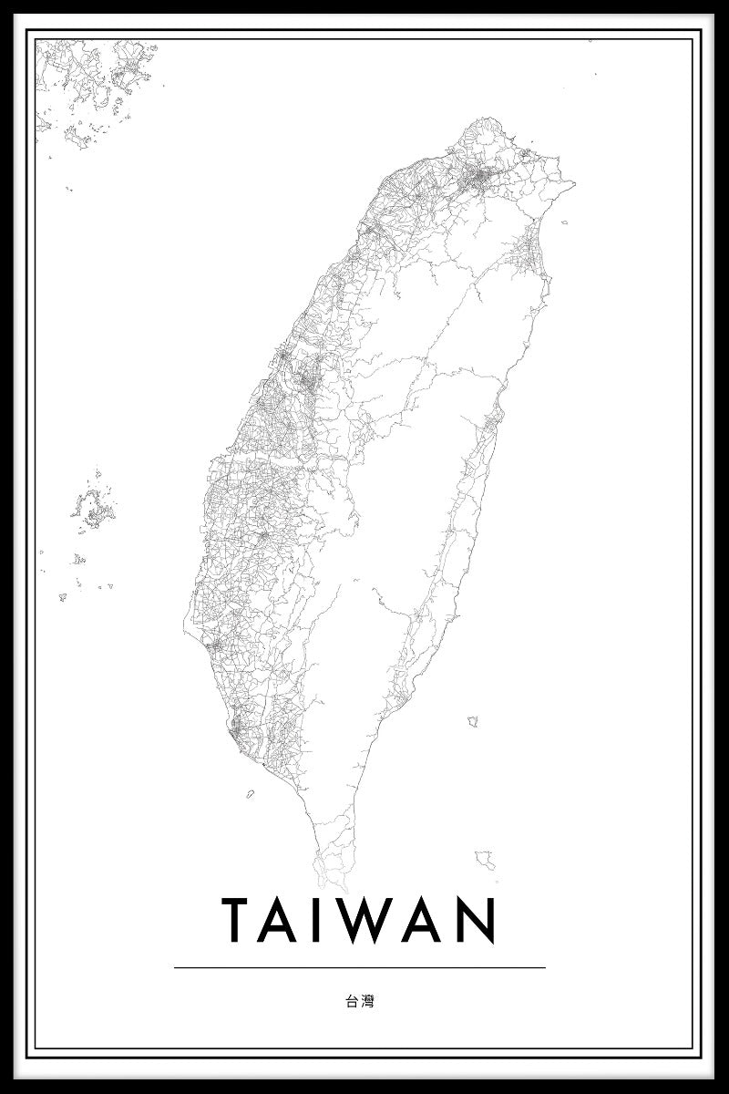 Taiwan Map juliste
