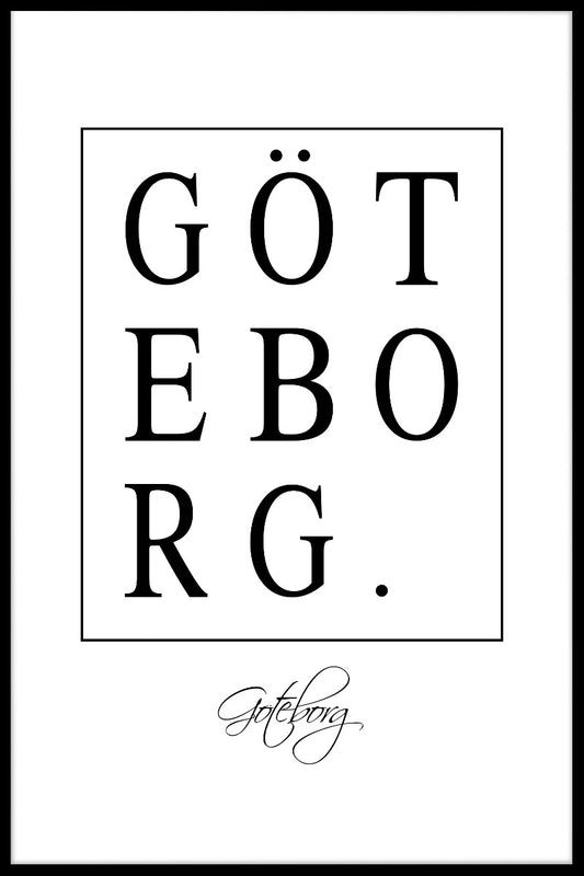 Göteborg Box Text juliste