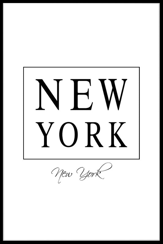 New York Box Text juliste