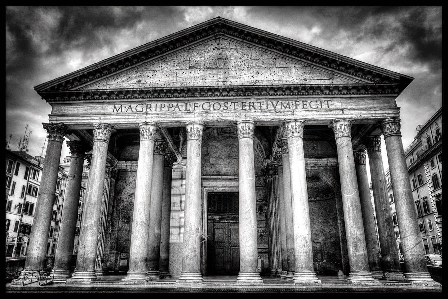 Pantheon Rome Italy B&W juliste