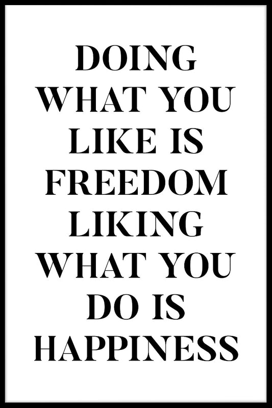 Doing What You Like juliste
