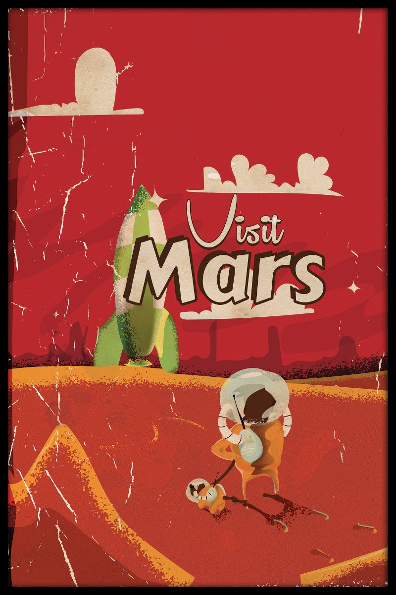 Visit Mars Vintage Travel juliste