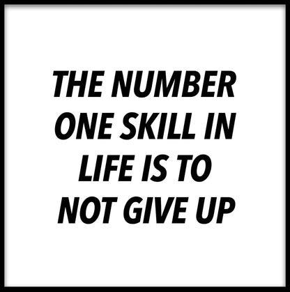 The Number One Skill In Life juliste