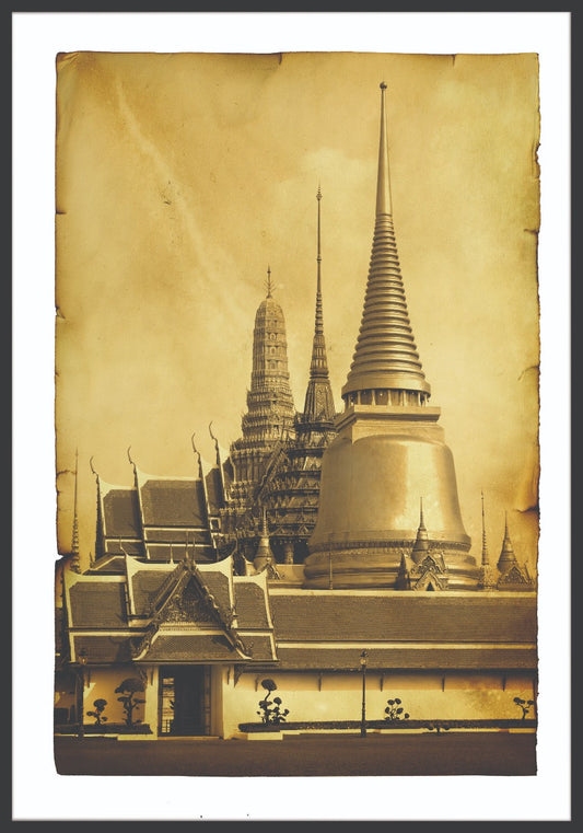 Bangkok Temples Vintage juliste