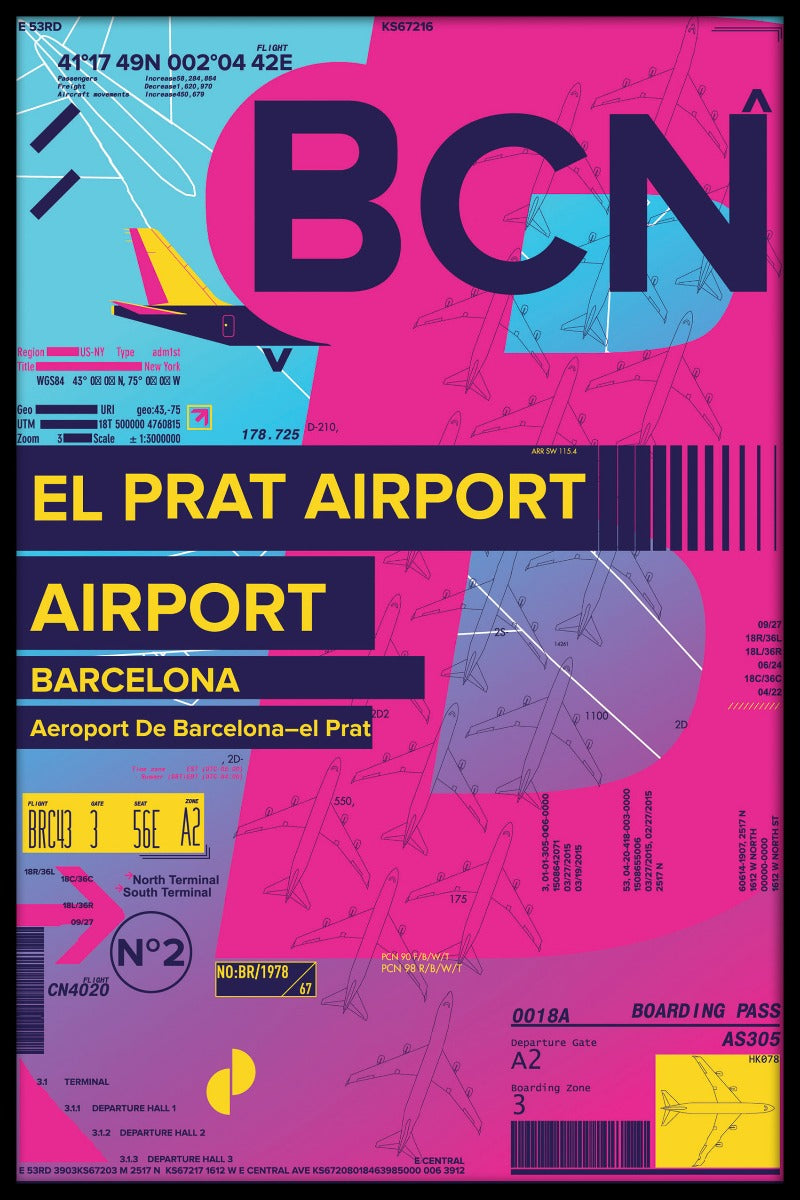 BCN Barcelona-el Prat Airport juliste