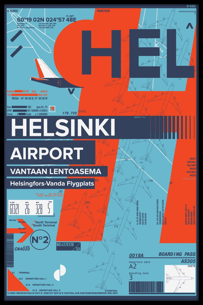 HEL Helsinki-Vantaa Airport juliste