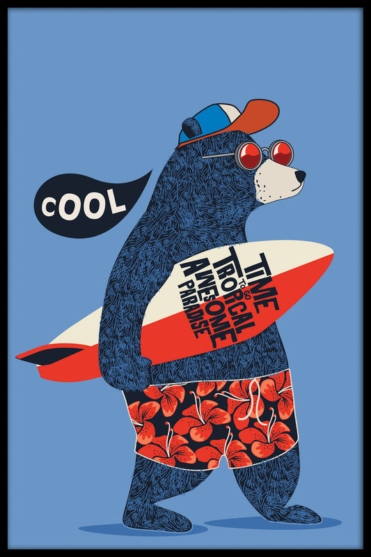 Surfer Bear juliste