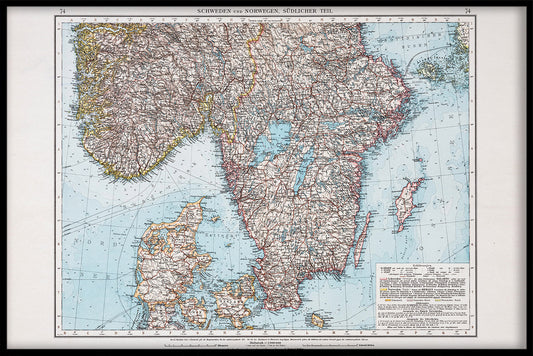 Scandinavia Map 1896 N02 juliste