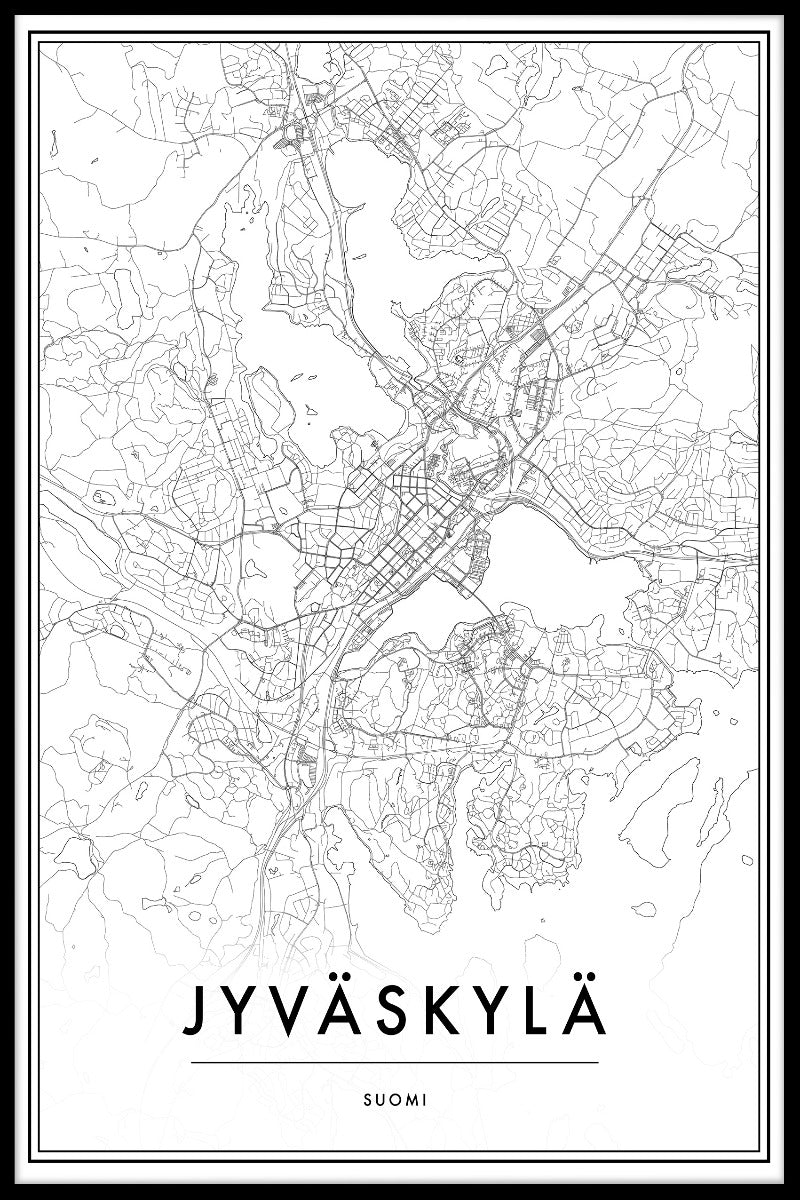 Jyväskylä Map juliste