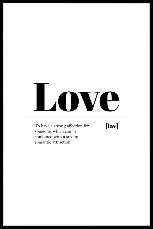 Love Definition juliste