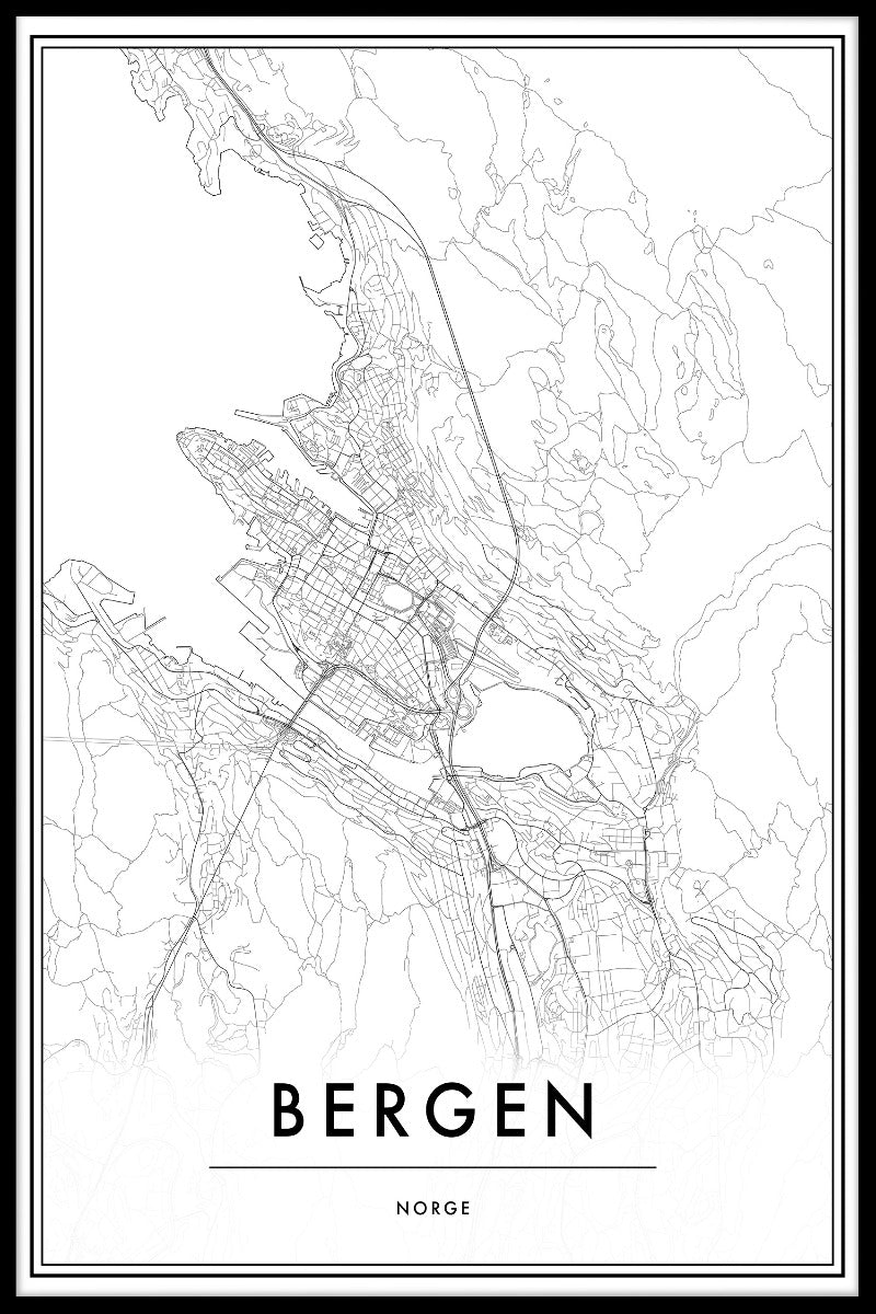Bergen Map juliste